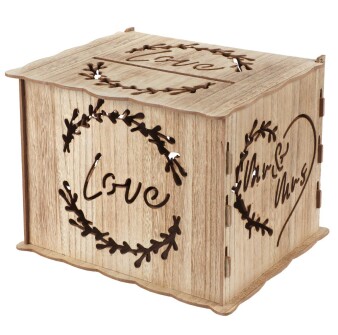 Briefbox Hochzeit Holz "Love"