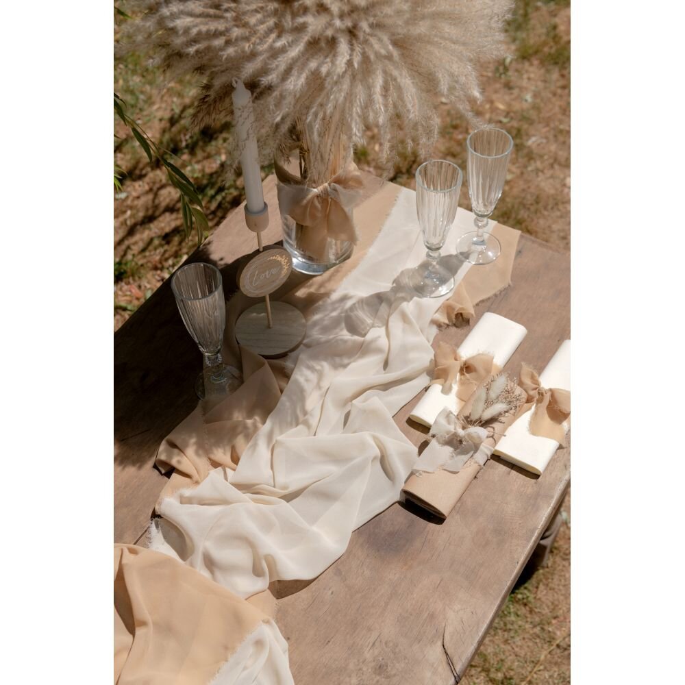 Tischläufer creme 35 cm x 3 m