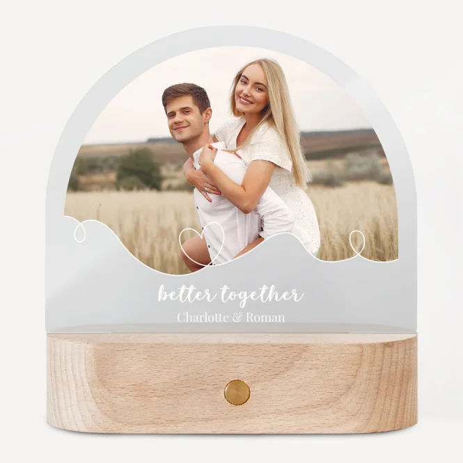 Personalisierte Fotolampe "Better together"