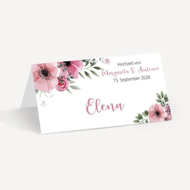 Tischkarte Hochzeit Aufsteller "Bohemian Summer"