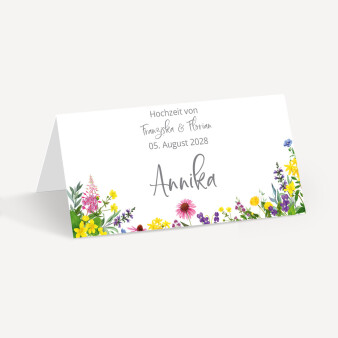 Tischkarte Hochzeit Aufsteller "Wildblumen"