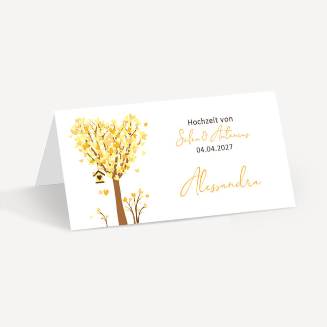 4 Tischkarten Mit Baum-Design & Kugelschreiber – Wiederverwendbare Platzkarten Mit Aufkleber Für Feiern
