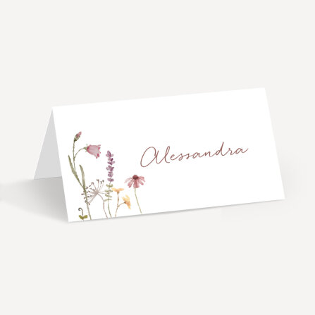 Tischkarte Hochzeit Aufsteller "Wildromantische...