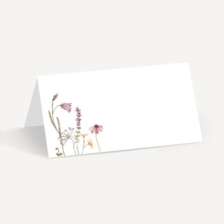 Tischkarte Hochzeit Aufsteller "Wildromantische Blüten"