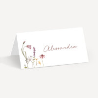 Tischkarte Hochzeit Aufsteller "Wildromantische Blüten"