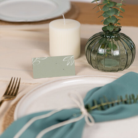 Tischkarte Hochzeit Aufsteller "Natural Olive"...