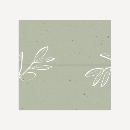 Tischkarte Hochzeit Aufsteller "Natural Olive" Muster / ohne Namen