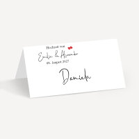 Tischkarte Hochzeit Aufsteller "Kalligrafie" inkl. Namensdruck