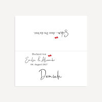 Tischkarte Hochzeit Aufsteller "Kalligrafie" inkl. Namensdruck