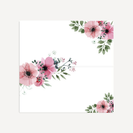 Tischkarte Hochzeit Aufsteller "Bohemian Summer" Muster / ohne Namen