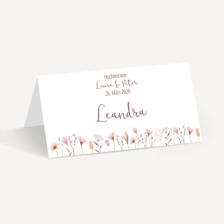 Tischkarte Hochzeit Aufsteller "Wild Flowers"...