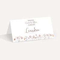 Tischkarte Hochzeit Aufsteller "Wild Flowers" inkl. Namensdruck