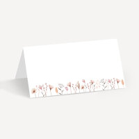 Tischkarte Hochzeit Aufsteller "Wild Flowers" Muster / ohne Namen