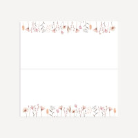 Tischkarte Hochzeit Aufsteller "Wild Flowers" Muster / ohne Namen