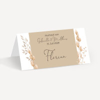 Tischkarte Hochzeit Aufsteller "Trockengras" inkl. Namensdruck