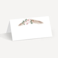 Tischkarte Hochzeit Aufsteller "Boho Pampas" Muster / ohne Namen