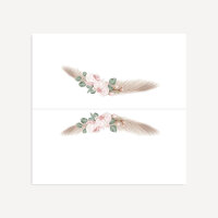 Tischkarte Hochzeit Aufsteller "Boho Pampas" Muster / ohne Namen