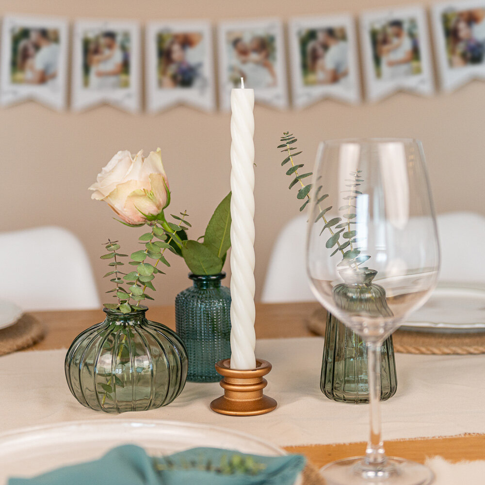 Stabkerzen gedreht creme (26 cm)