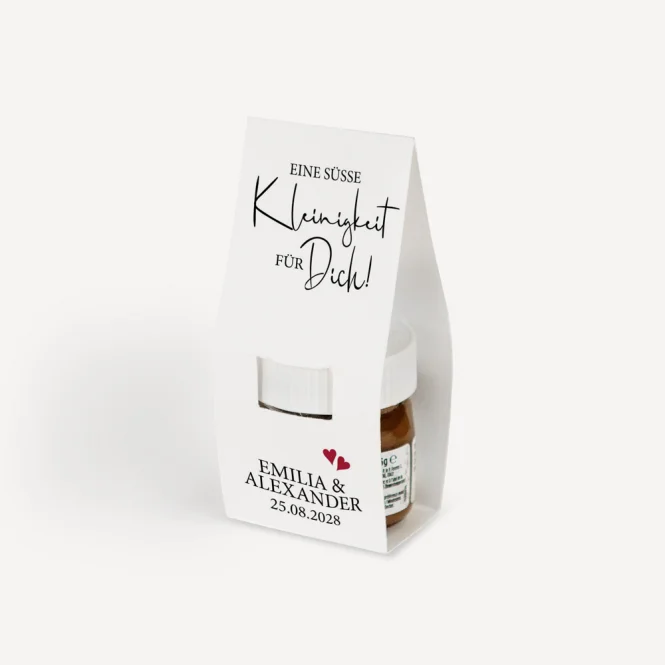 Geschenktäschchen mit Nutella "Kalligrafie"