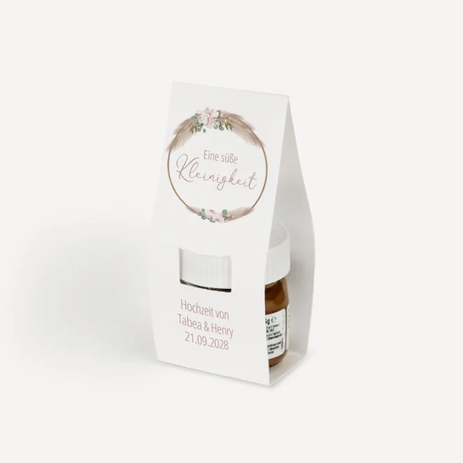 Geschenktäschchen mit Nutella "Boho Pampas"
