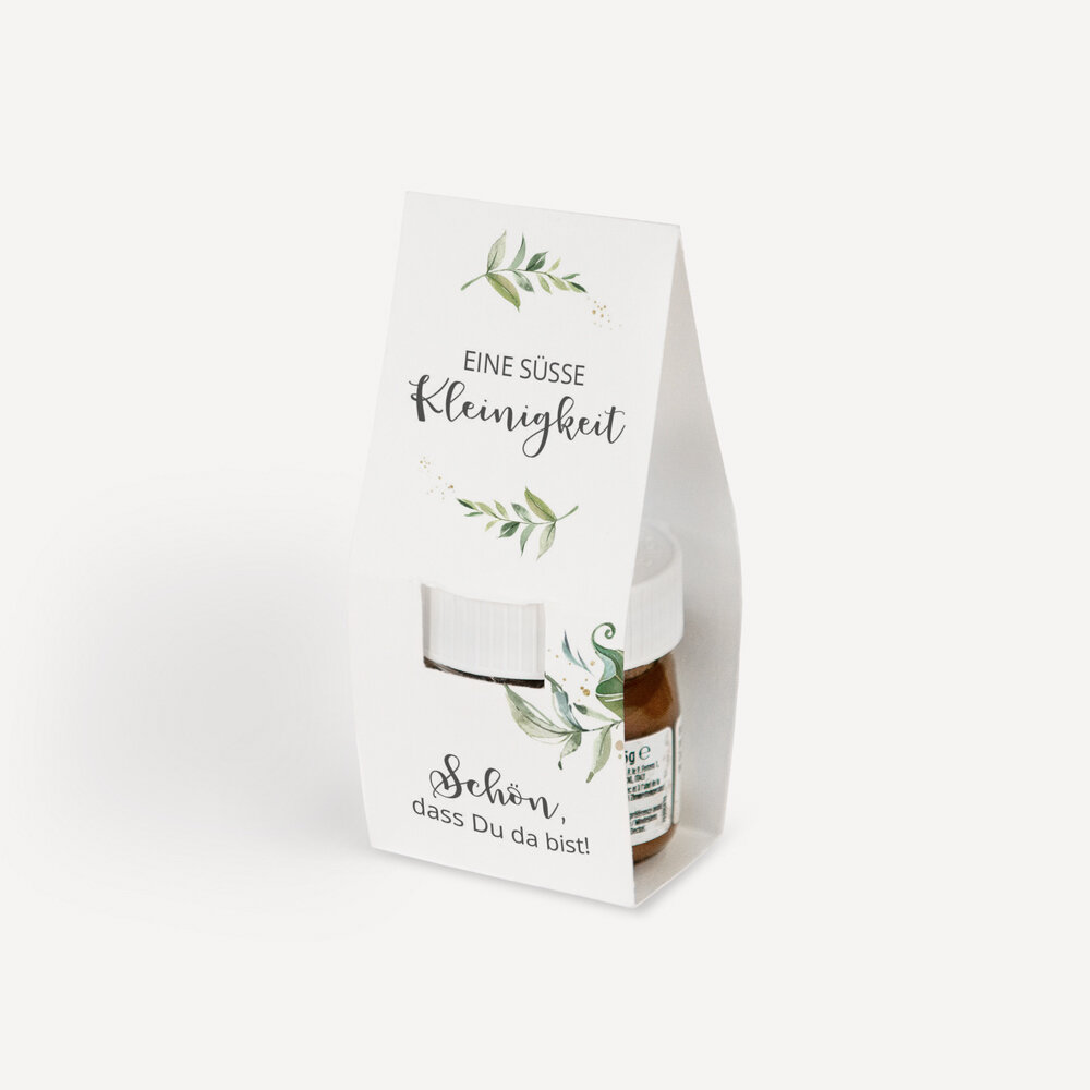 Geschenktäschchen mit Nutella "Green Magic" Eine süße Kleinigkeit