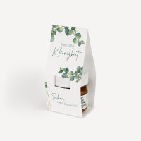 Gastgeschenk Geschenktäschchen mit Nutella "Eukalyptus Geometrie" Eine süße Kleinigkeit