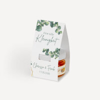 Geschenktäschchen mit Blütenhonig "Eukalyptus Geometrie" online selbst gestalten