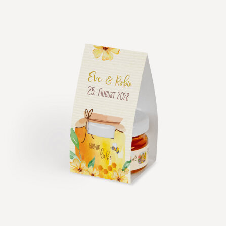 Geschenktäschchen mit Blütenhonig...