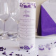 Menükarte Hochzeit Windlicht Royal  Lila online selbst gestaltet & inkl. Maxi Teelicht
