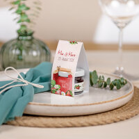 Geschenktäschchen mit Erdbeer Konfitüre "Erdbeerliebe" online selbst gestalten