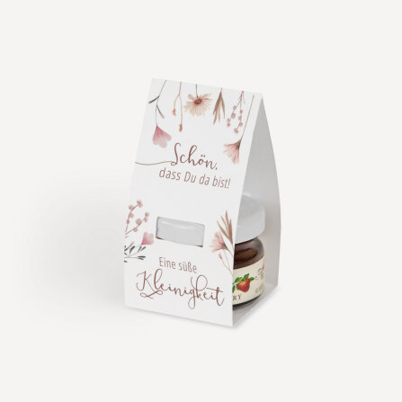 Geschenktäschchen mit Erdbeer Konfitüre...