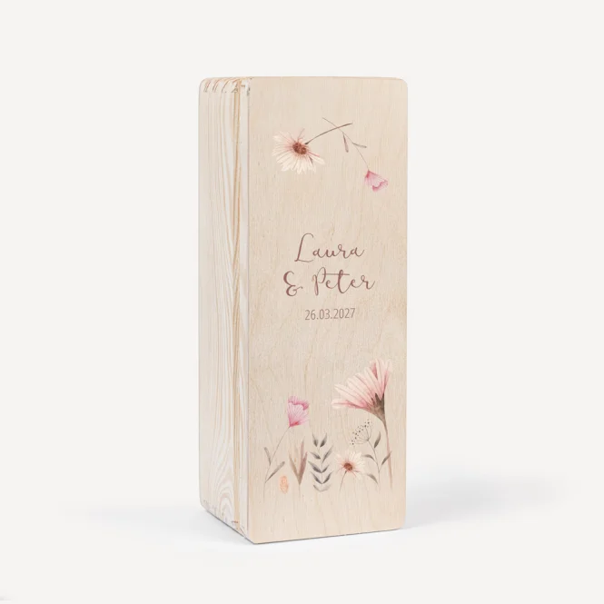 Kerzenbox Holz "Wild Flowers"