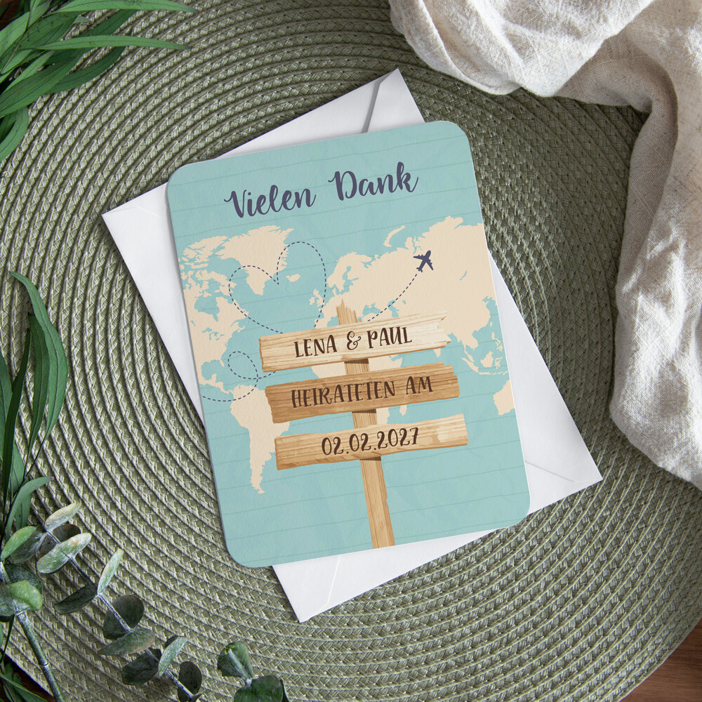 Hadley Designs 24 Dankeskarten Für Hochzeiten Mit Umschlägen – 10x15 Cm, 6 Designs, Blaue Blumenmotive, Für Persönliche Nachrichten