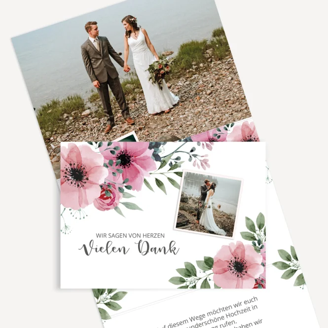 Danksagungskarte Hochzeit Bohemian Summer