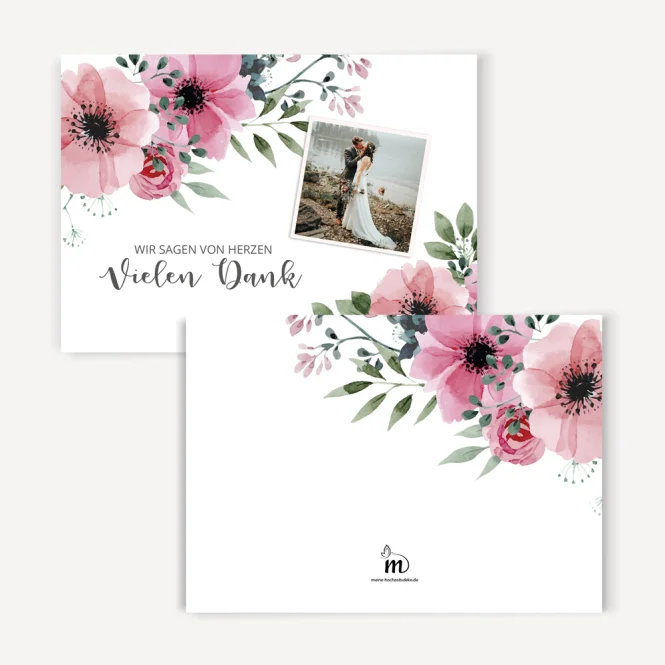 Danksagungskarte Hochzeit Bohemian Summer