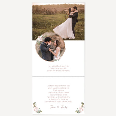 Dankeskarte Hochzeit "Boho Pampas"