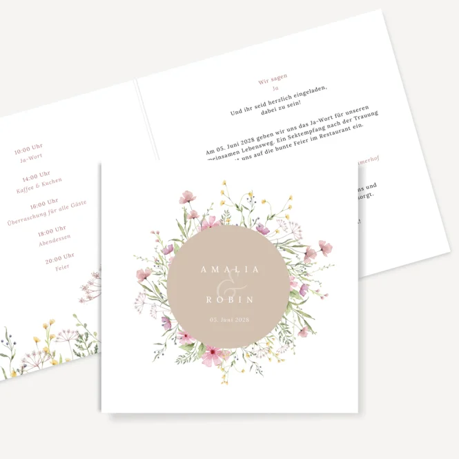 Hochzeitseinladung "Blooming Romance"