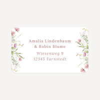 21 x Absenderaufkleber Hochzeit "Blooming Romance"