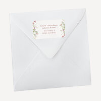 21 x Absenderaufkleber Hochzeit "Blooming Romance"
