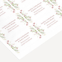 21 x Absenderaufkleber Hochzeit "Blooming Romance"