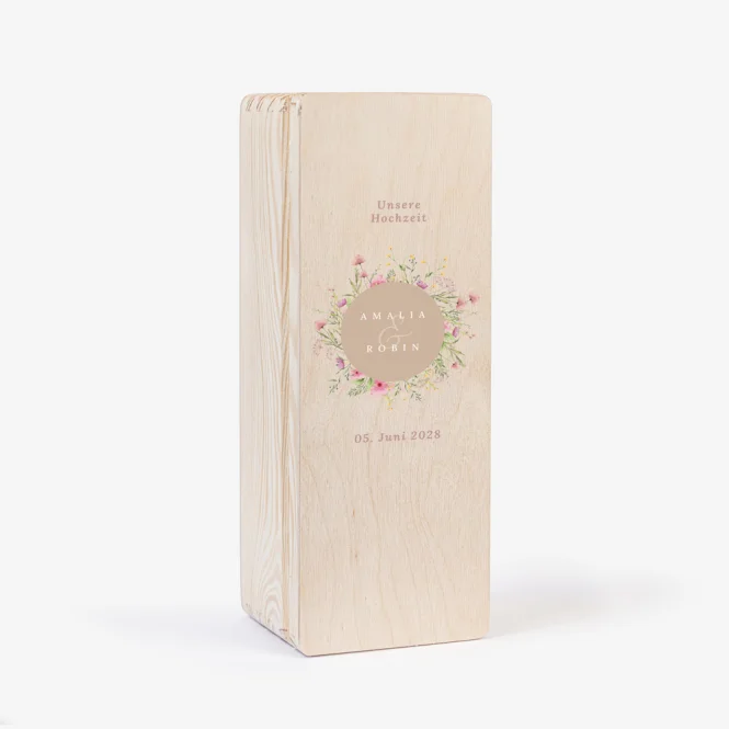 Kerzenbox Holz "Blooming Romance"