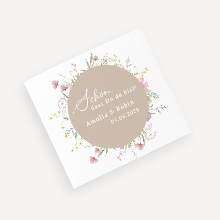 Banderole Mini Schokolade "Blooming Romance" online selbst gestalten