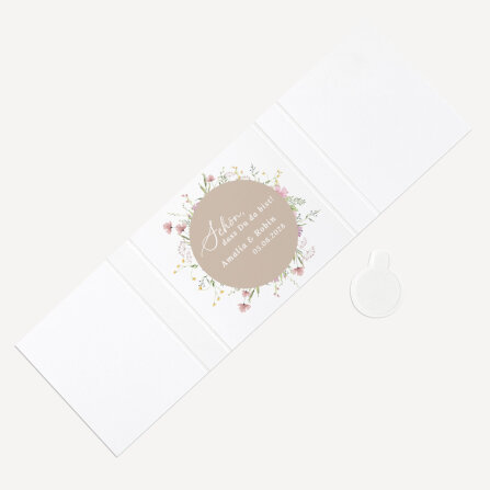 Banderole Mini Schokolade "Blooming Romance" online selbst gestalten