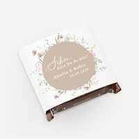 Banderole Mini Schokolade "Blooming Romance" online selbst gestalten