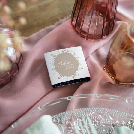 Banderole Mini Schokolade "Blooming Romance"...