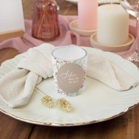 Tischkarte Windlicht "Blooming Romance" inkl....
