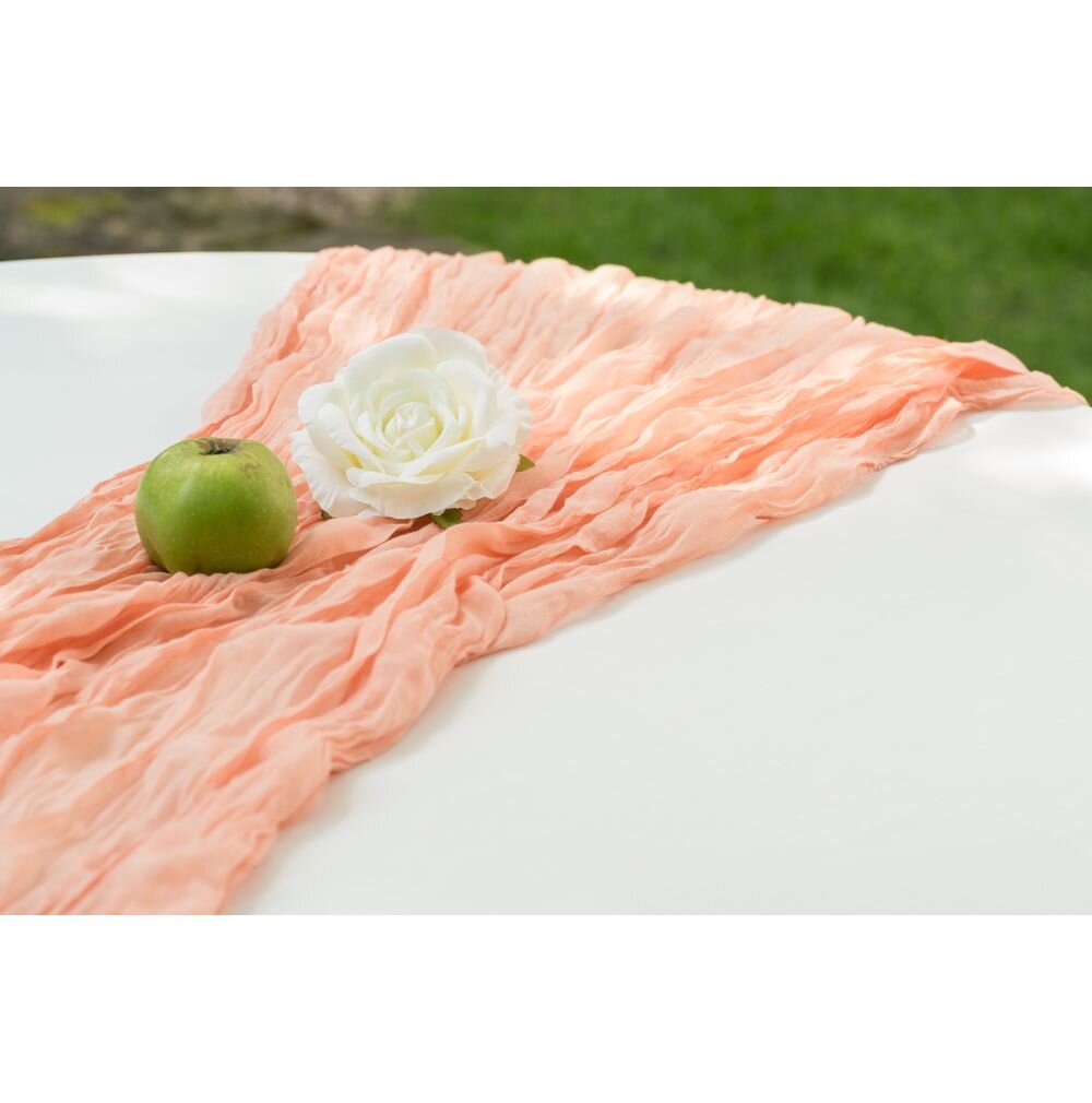Tischläufer apricot (90 cm x 3 m)
