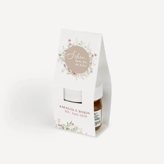 Geschenktäschchen mit Nutella "Blooming...