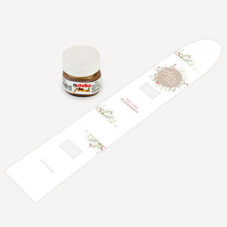 Geschenktäschchen mit Nutella "Blooming Romance" Eine süße Kleinigkeit