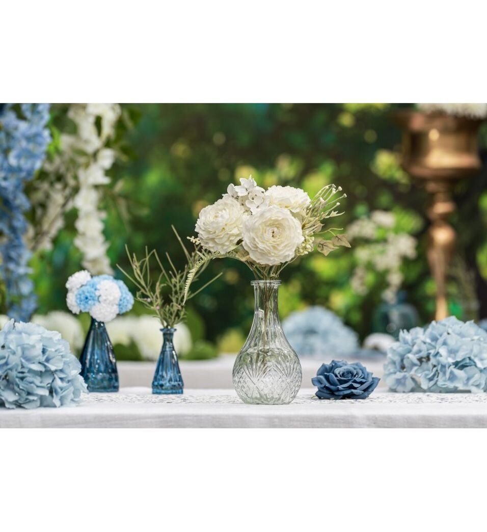 Flaschenvase Vintage transparent (10 x 18 cm)